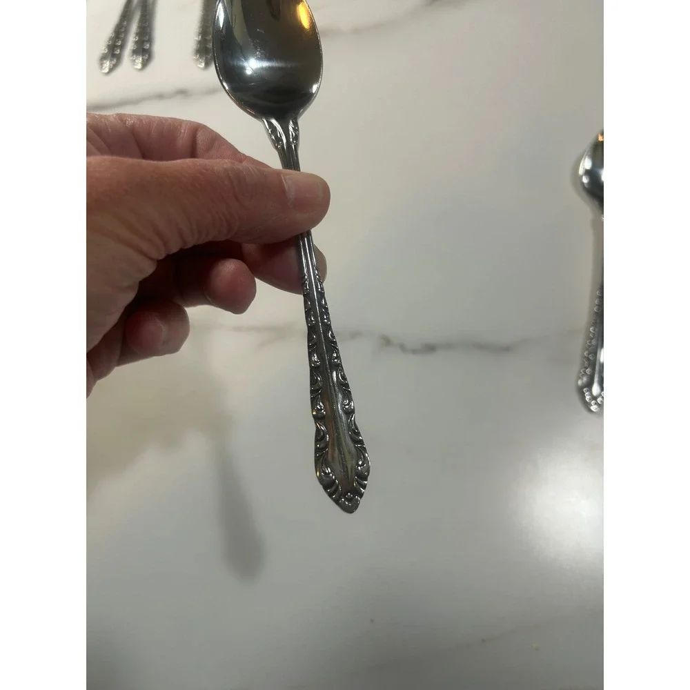 National Stainless Illusion Teaspoons Set of 2 Glossy Silverware Japan